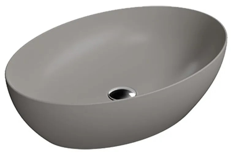 GSI Pura Tortora 8842-440 Πορσελάνινος Νιπτήρας Μπάνιου Επιτραπέζιος Διπλής Επισμάλτωσης Dualglaze 60x42 cm