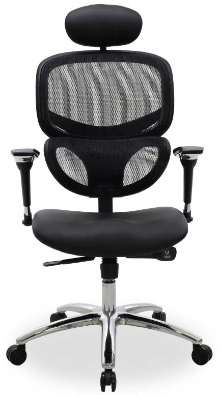 Καρέκλα γραφείου διευθυντή Freedom pakoworld Premium Quality μαύρο pu-mesh