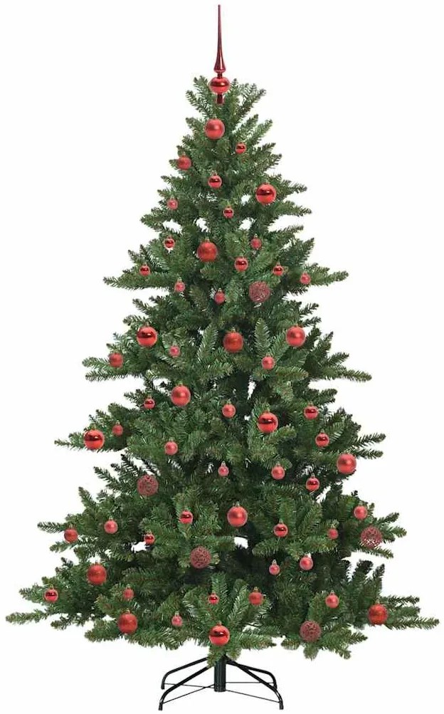 vidaXL Τεχνητό Χριστουγεννιάτικο Δέντρο με Άξονα Πράσινο 180 cm PVC