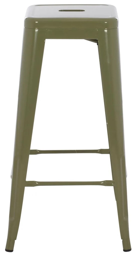 Σκαμπό μπάρ MELITA C8642.03 Μεταλλικό Dark Olive Green 43x43x78Yεκ. 43x43x78 εκ.