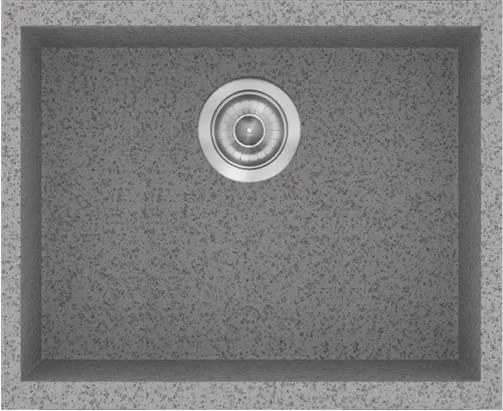 Νεροχύτης Κουζίνας Sanitec Classic 341 Ένθετος 50x40 εκ. - Granite Grey