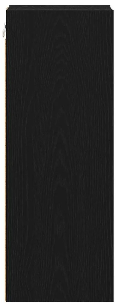 vidaXL Κρεμαστό ντουλάπι Riga Μαύρη Οξυά 20 x 29,5 x 80 εκ.