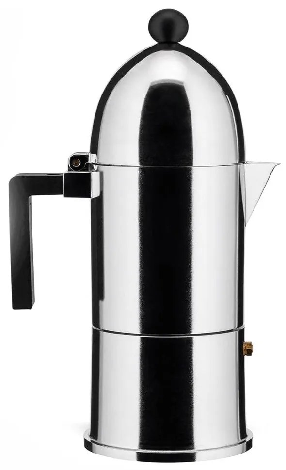 Καφετιέρα Espresso La Cupola A9095/6 B 10x28,5cm 300ml 6Cups Clear-Black Alessi Stainless Steel
