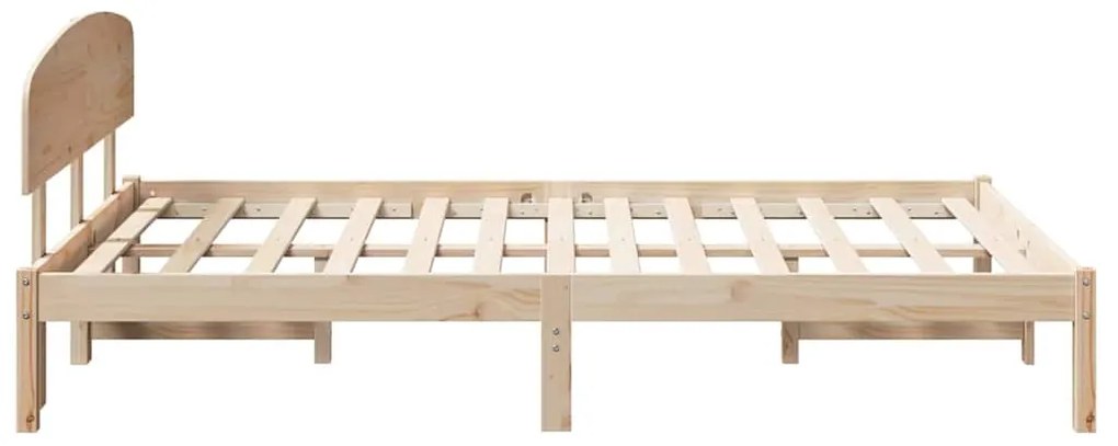 vidaXL Σκελετός Κρεβατιού Καφέ 140 x 190 cm Μασίφ ξύλο πεύκου