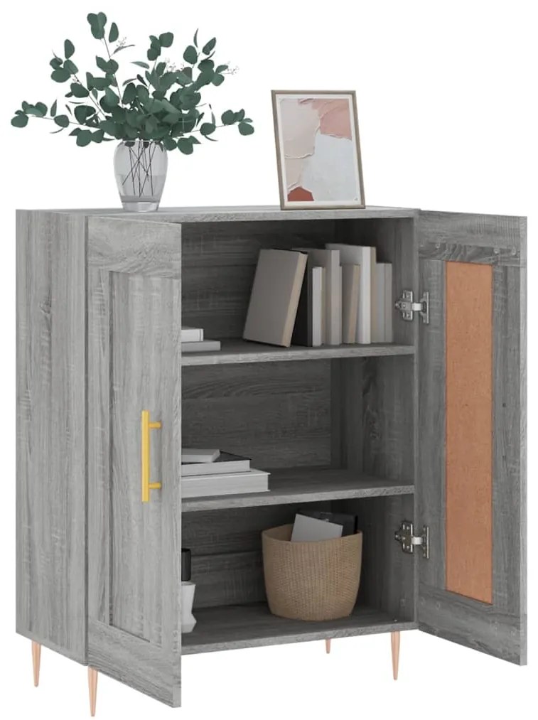 vidaXL Ντουλάπι Γκρι Sonoma 69,5 x 34 x 90 εκ. από Επεξεργασμένο Ξύλο