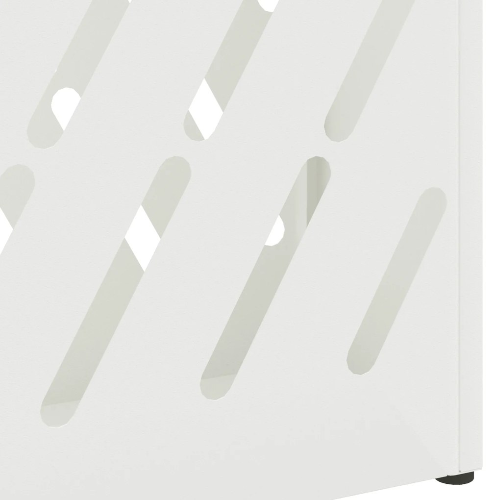 vidaXL Λευκός Στάντ Ομπρελών 28x12x41 εκ από Ατσάλι