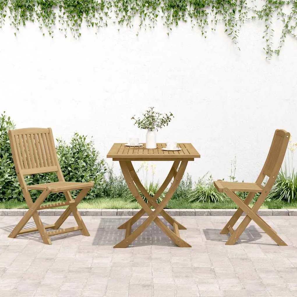 vidaXL Καρέκλες Κήπου Πτυσσόμενες 2 τεμ 57x48,5x90 εκ. Μασίφ Ακακία