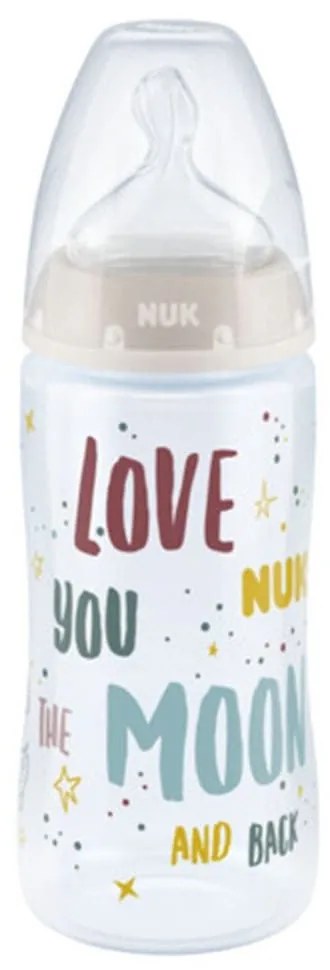 Μπιμπερό First Choise Plus Family Love 10216005 300ml Temperature Control Beige Nuk 300ml Σιλικόνη, Πολυπροπυλένιο