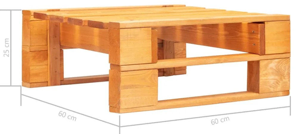 vidaXL Σαλόνι Κήπου από Παλέτες Σετ 4 τεμ Καφέ Μελί Εμποτ. Ξύλο Πεύκου