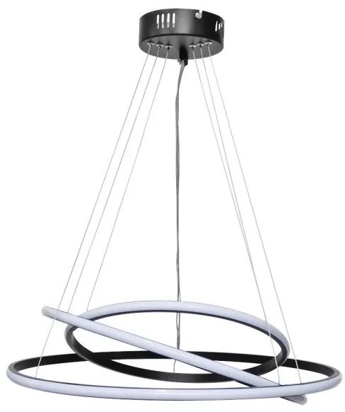 Κρεμαστό Φωτιστικό Οροφής LED 80W 3CCT Cronos-50 Heronia Lighting 01-0358 Μαύρο