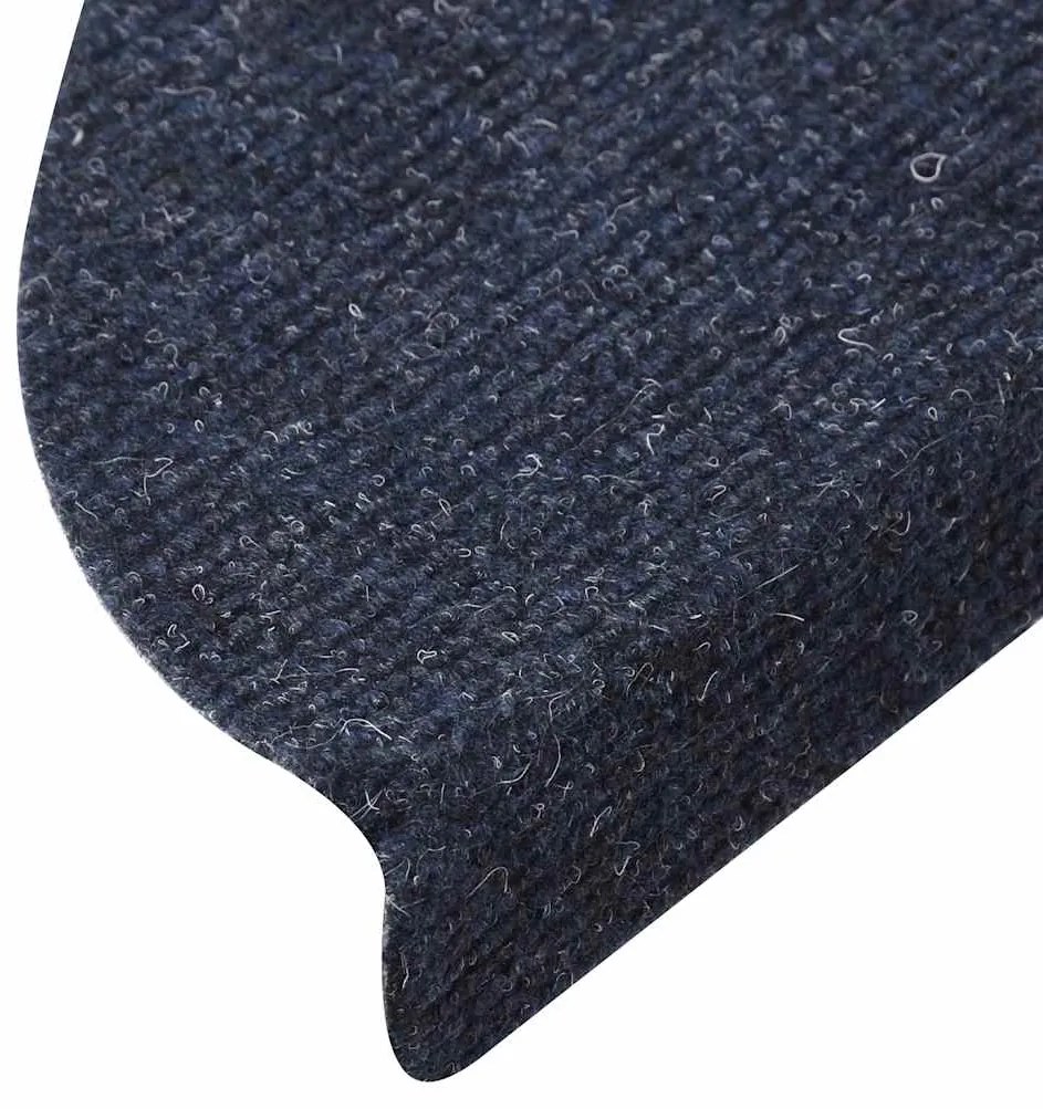 vidaXL Πατάκια Σκάλας Αυτοκόλλητα 15 τεμ. Μπλε 56x17x3 εκ.