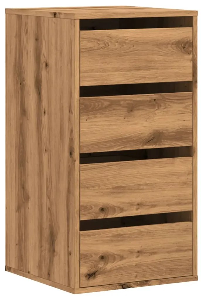 vidaXL Συρταριέρα Γωνιακή Αρτισιανή Δρυς 40x41x76 εκ. Επεξεργ. Ξύλο