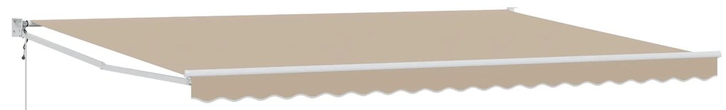 vidaXL Αυτόματη Ανασυρόμενη Τέντα Μπεζ 500x300 cm