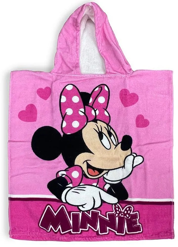 Πόντσο Θαλάσσης Quick Dry Disney Home Minnie 202 Pink DimCol