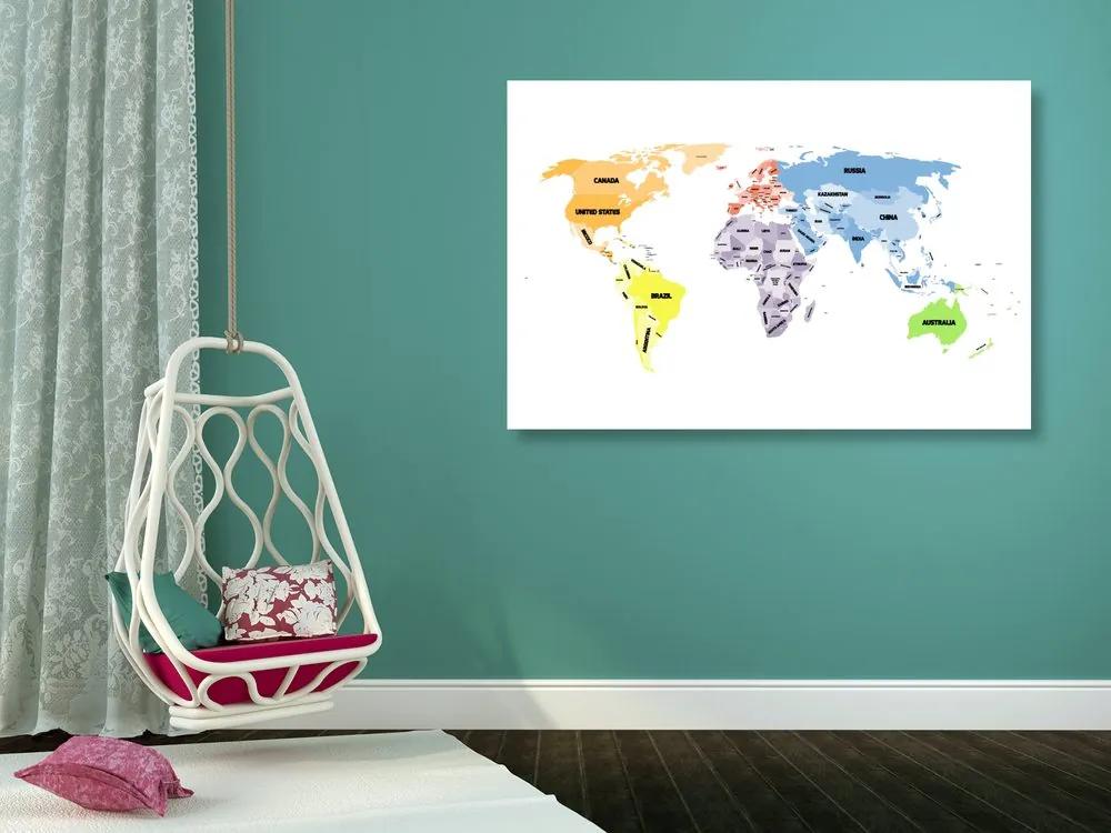 Εικόνα στο φελλό του αρχικού παγκόσμιου χάρτη - 90x60  transparent