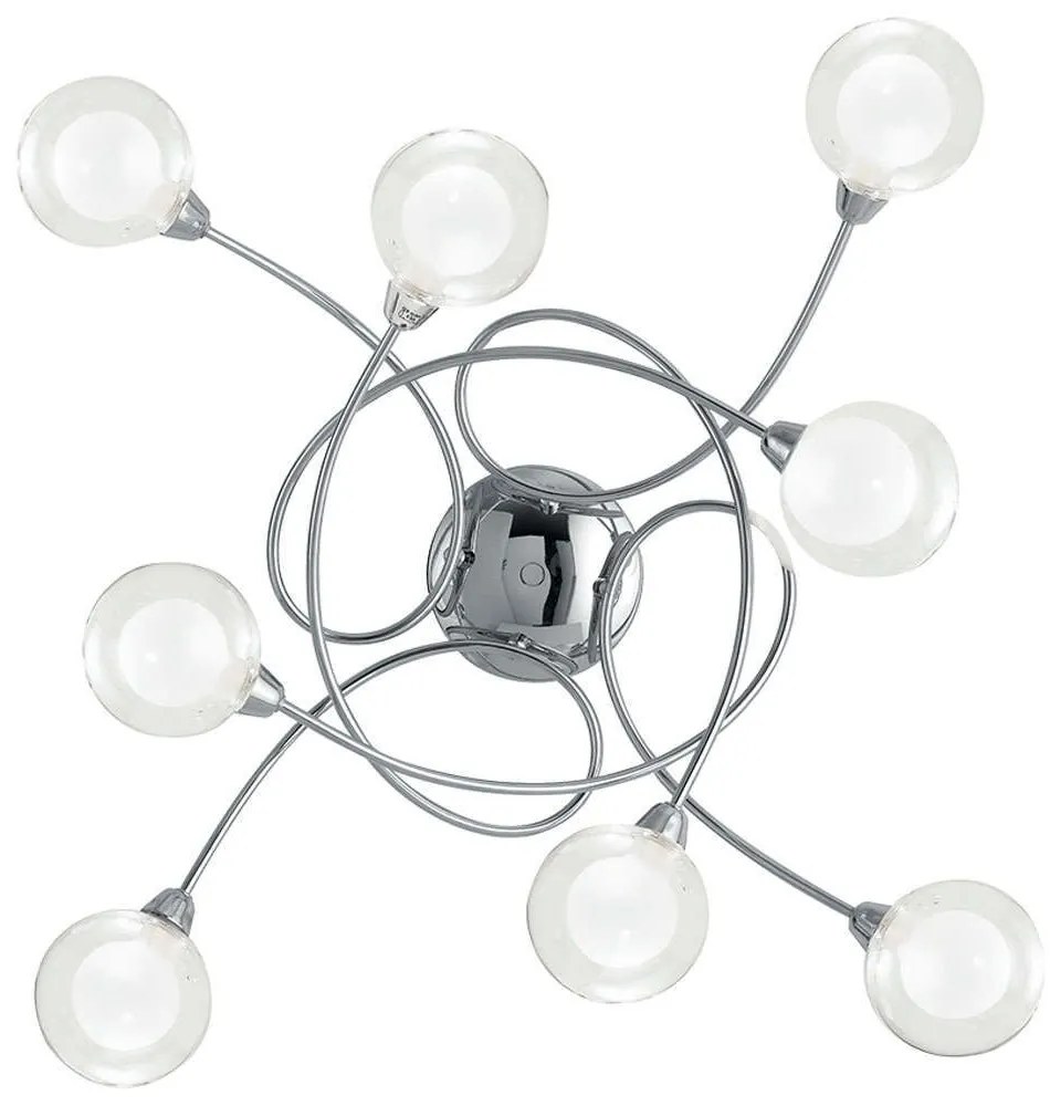 Φωτιστικό Οροφής - Πλαφονιέρα Blog I-BLOG-PL8 8xG9 66x20cm Chrome Luce Ambiente Design Metal, Glass