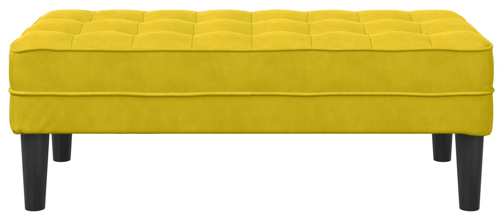vidaXL Πάγκος Κίτρινος 113x57x39 εκ. Βελούδο