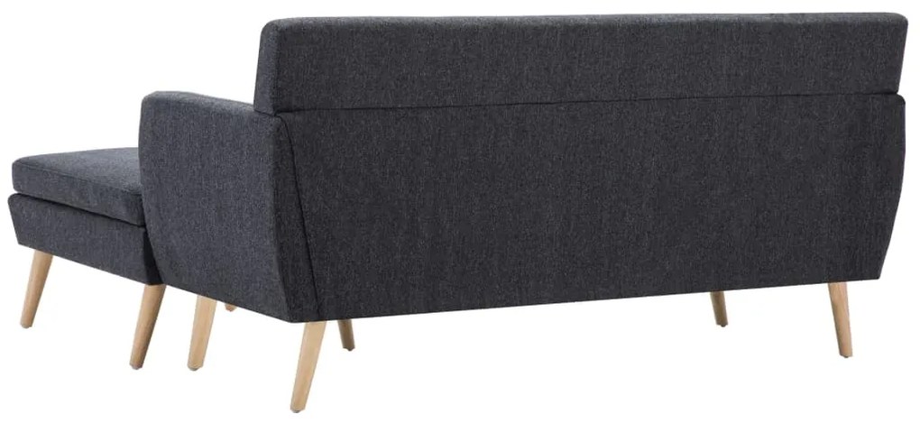 vidaXL Καναπές Γωνιακός Σκούρο Γκρι 171,5 x 138 x 81,5 εκ. Υφασμάτινος