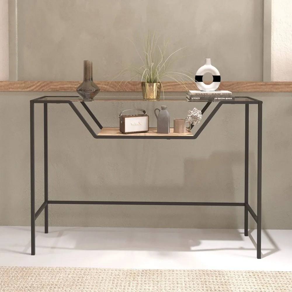 Κονσόλα Lala 706CLN1187 100x30x76cm Oak-Black
