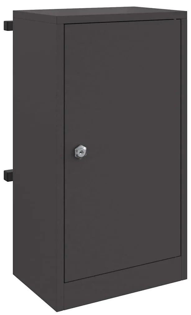 vidaXL γραμματοκιβώτιο Μαύρο 30 x 23 x 55 εκ. Ατσάλι