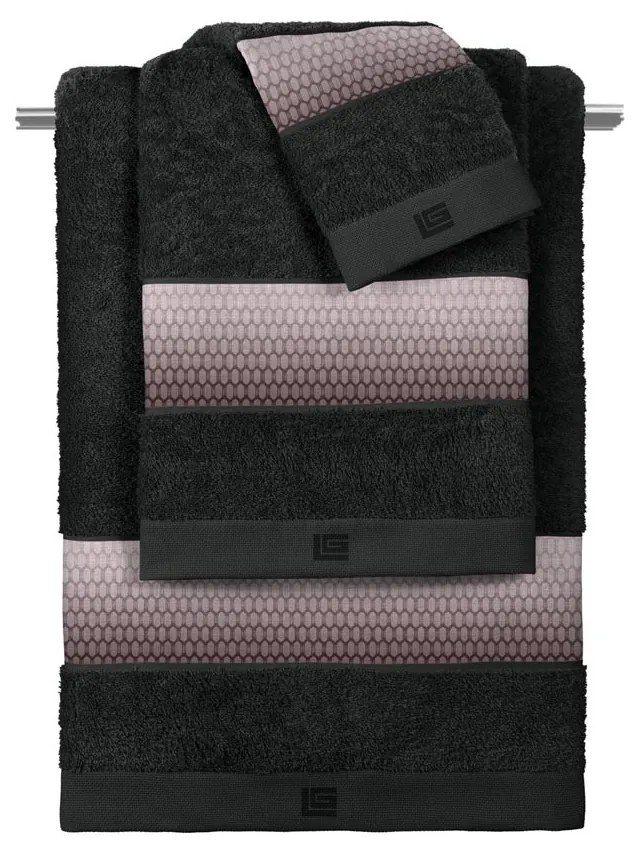Πετσέτες Μπάνιου (Σετ 3τμχ) Guy Laroche Christy Melanze - Black 500gsm