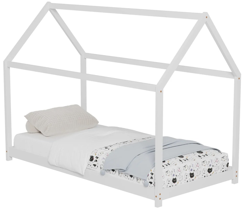 ΚΡΕΒΑΤΙ ΠΑΙΔΙΚΟ PEPE HM677.03 τ.MONTESSORI ΞΥΛΟ ΠΕΥΚΟ ΛΕΥΚΟ- 190x90εκ