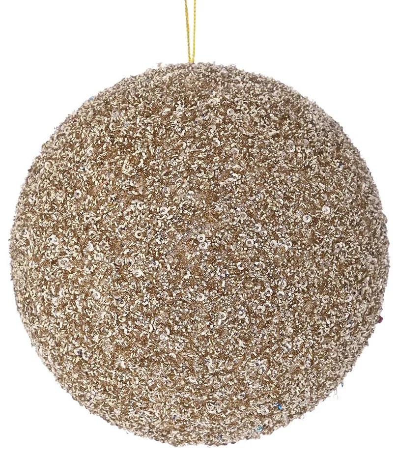 Χριστουγεννιάτικη Μπάλα Polyfoam Σαμπανί Glitter 10εκ. iliadis 83508