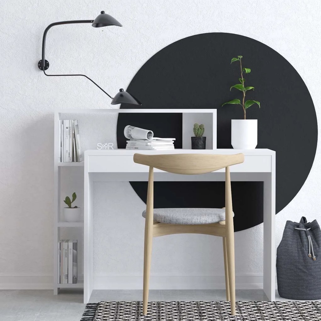 Γραφείο Με Ράφια (95x45x117) A-G Trella 393MRD1303 White