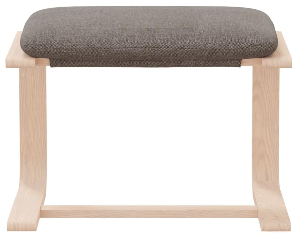 vidaXL Υποπόδιο Taupe 51 x 41 x 40 εκ. Υφασμάτινο