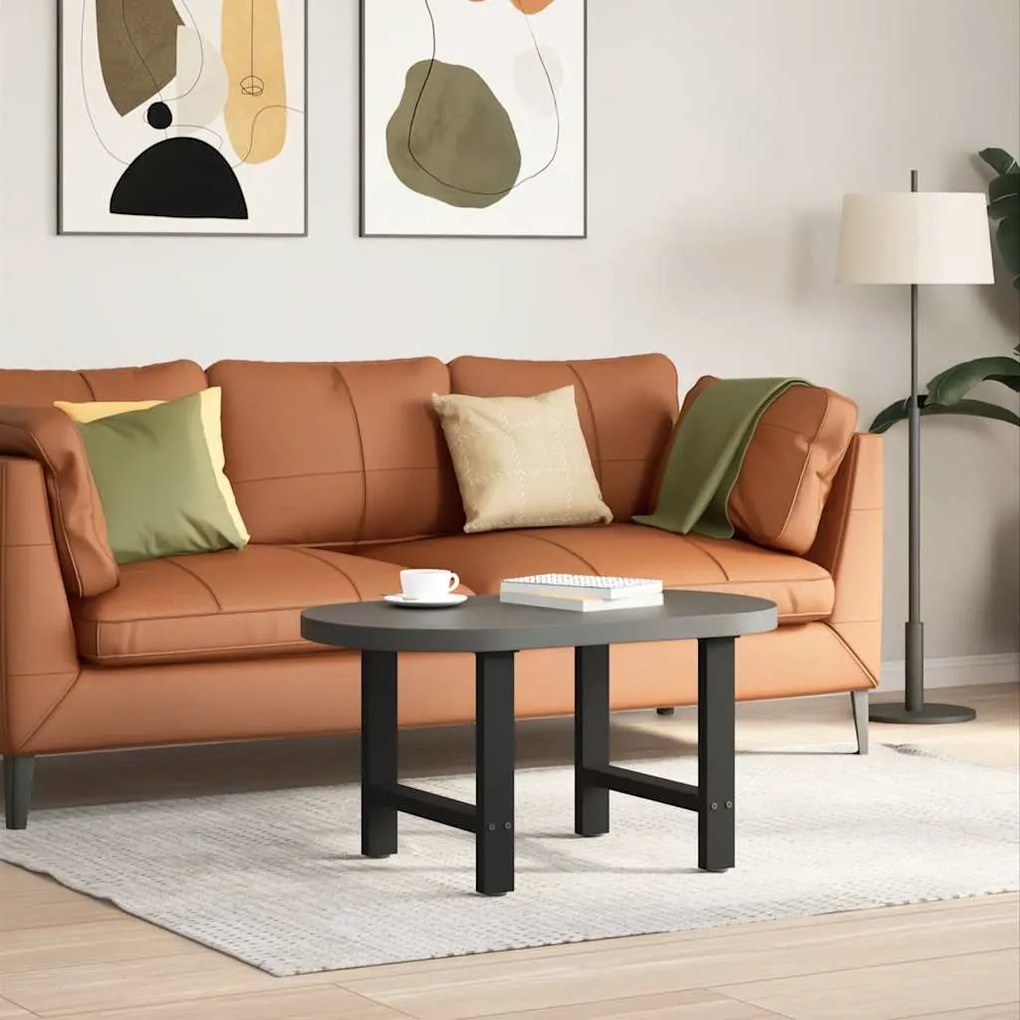 vidaXL Πόδια τραπεζιού σαλονιού Μαύρο 2 τεμ. 50x(42-43) εκ. Ατσάλι