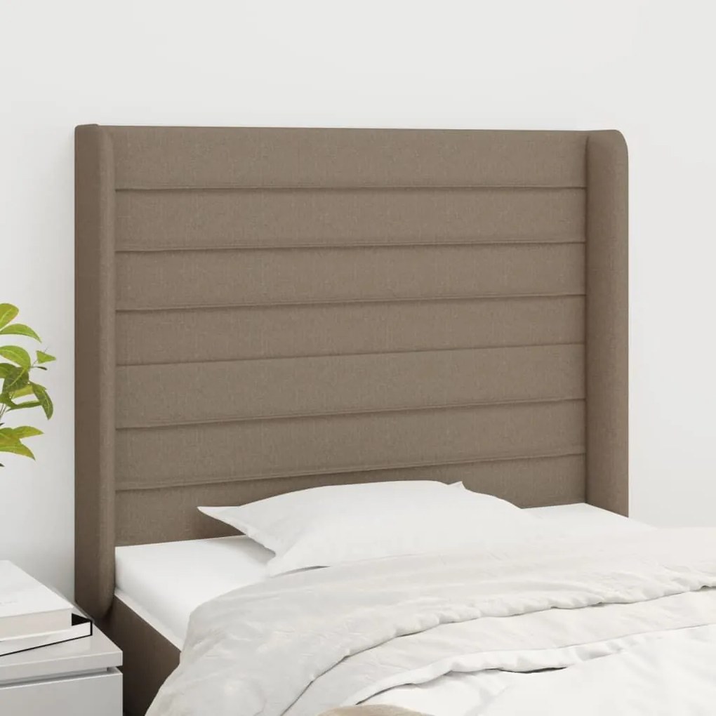 Κεφαλάρι με Πτερύγια Taupe 83x16x118/128 εκ. Υφασμάτινο 3119698