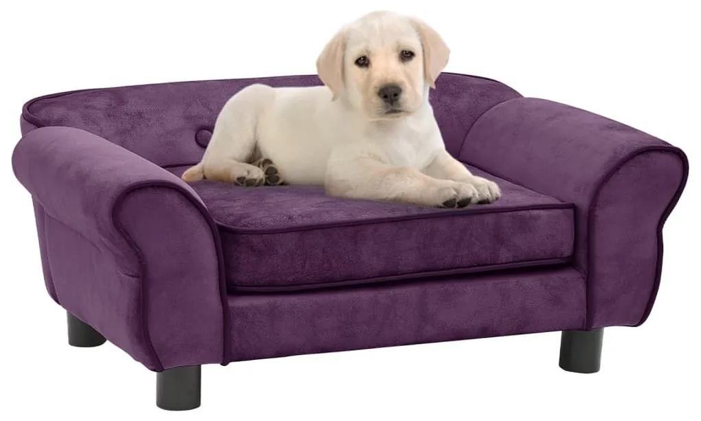 Καναπές - Κρεβάτι Σκύλου Μπορντό 72 x 45 x 30 εκ. Βελουτέ - Μωβ