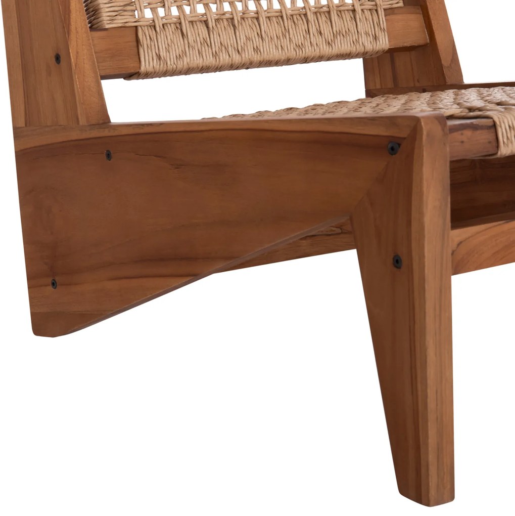 ΚΑΡΕΚΛΑ LOUNGE LUKILLA HM9913 ΞΥΛΟ TEAK ΣΕ ΦΥΣΙΚΟ--ΣΥΝΘ.ΣΧΟΙΝΙ ΜΠΕΖ 55,5x74x65Υεκ. - 0525766 - HM9913