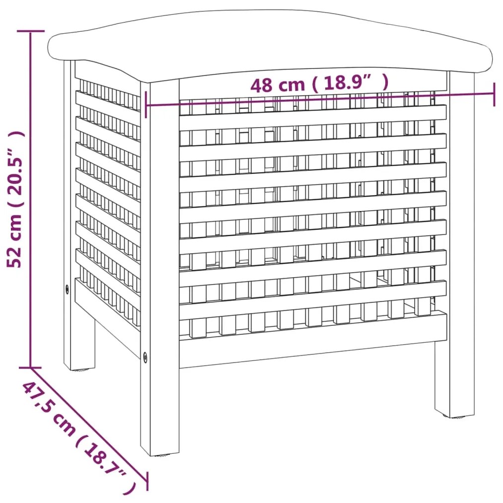 ΣΚΑΜΠΟ ΜΠΑΝΙΟΥ 48 X 47,5 X 52 ΕΚ. ΑΠΟ ΜΑΣΙΦ ΞΥΛΟ ΚΑΡΥΔΙΑΣ 350350