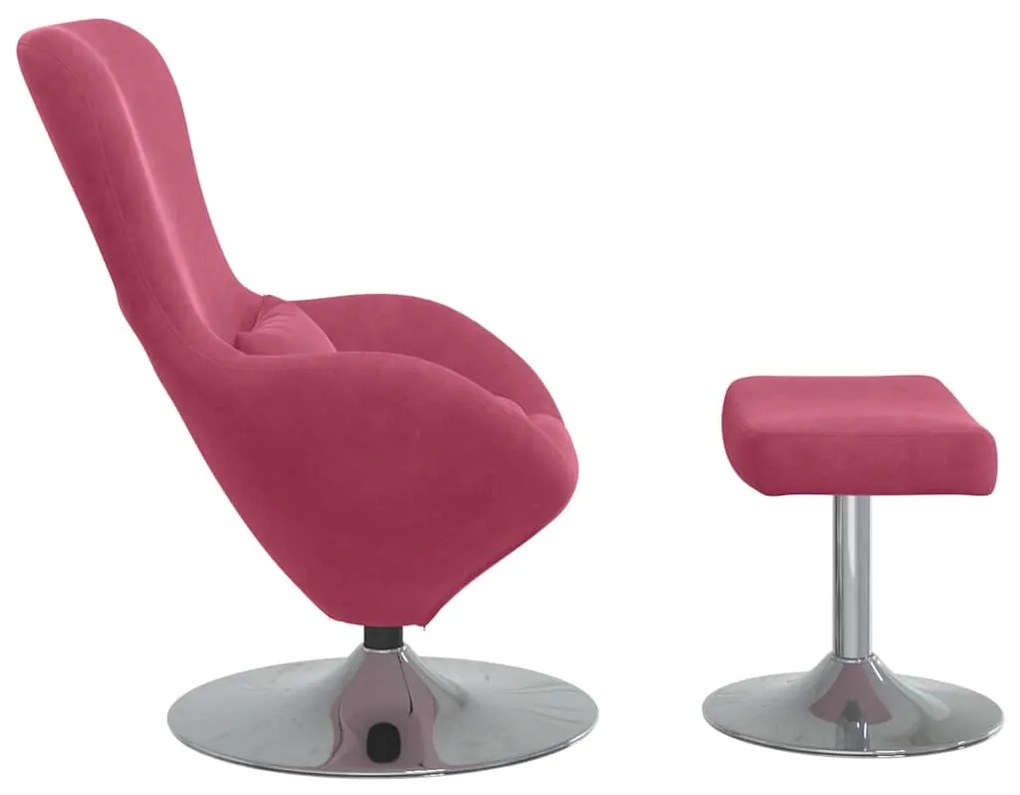 vidaXL Κάθισμα-αυγό 2 pcs Μπορντό 63 x 73 x 90 εκ Βελούδο