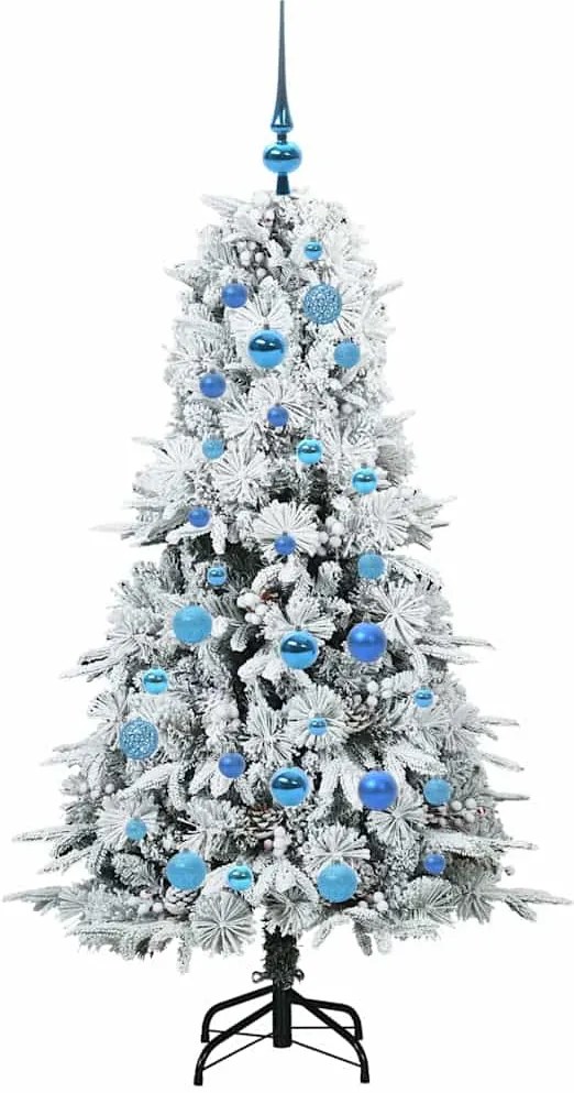 vidaXL Τεχνητό Χριστουγεννιάτικο Δέντρο με Άξονα με βάση Λευκό 150 cm