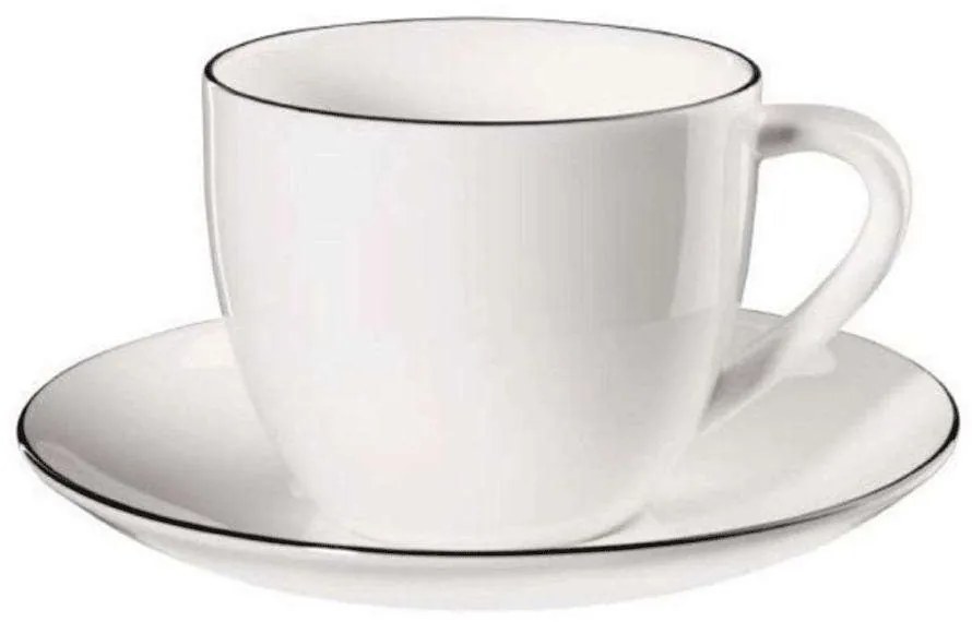 Φλυτζάνι Καφέ Με Πιάτο A Table 1929113 250ml White Asa Πορσελάνη