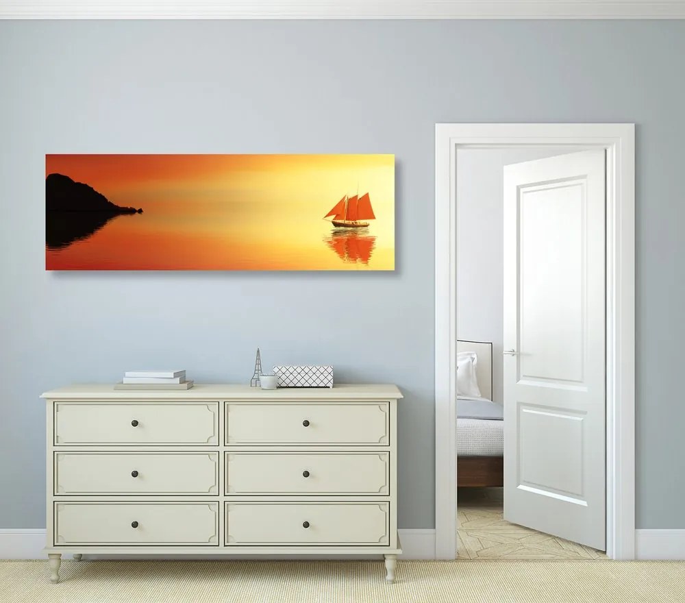 Εικόνα πορτοκαλί ιστιοφόρο - 150x50
