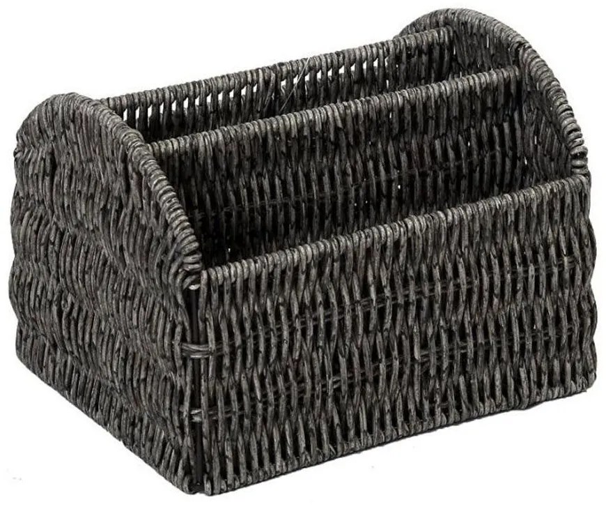 Καλάθι Με 3 Διαχωριστικά KOD214 19x16x13cm Grey Espiel Ψάθα