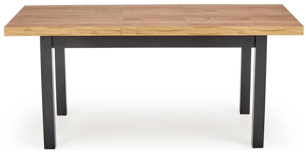 Τραπέζι Houston 559, Μαύρο, Craft δρυς, 76x80x140cm, 60 kg, Επιμήκυνση, Πλαστικοποιημένη μοριοσανίδα, Ξύλο, Ξύλο: Οξιά | Epipla1.gr