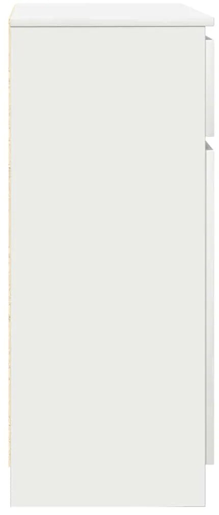 vidaXL Συρταριέρα με Συρτάρια Λευκή 71x35x84 εκ. από Επεξ. Ξύλο