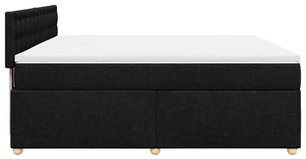 ΚΡΕΒΑΤΙ BOXSPRING ΜΕ ΣΤΡΩΜΑ ΜΑΥΡΟ 180X200 ΕΚ. ΥΦΑΣΜΑΤΙΝΟ 3289075