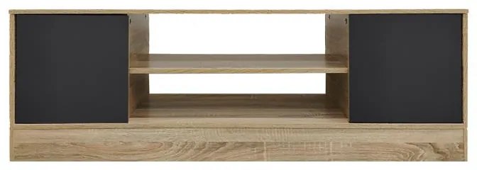 Έπιπλο τηλεόρασης Sasa σε oak-ανθρακί απόχρωση 120x35x41.5εκ 120x35x41.5 εκ.