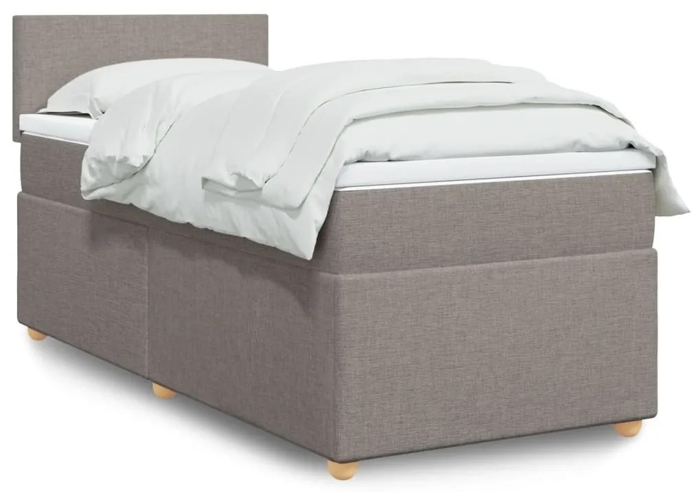 ΚΡΕΒΑΤΙ BOXSPRING ΜΕ ΣΤΡΩΜΑ TAUPE 80X200 ΕΚ. ΥΦΑΣΜΑΤΙΝΟ 3288804