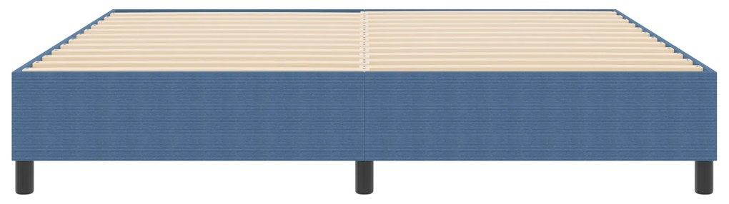 vidaXL Κρεβάτι Box Spring Μπλε 200x200 εκ Από Βελούδινο Ύφασμα