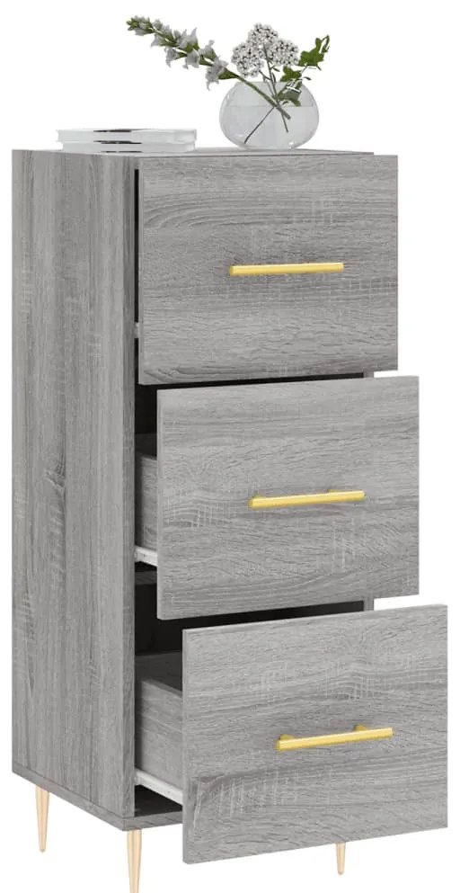 vidaXL Ντουλάπι Γκρι Sonoma 34,5x34x90 εκ. από Επεξεργασμένο Ξύλο