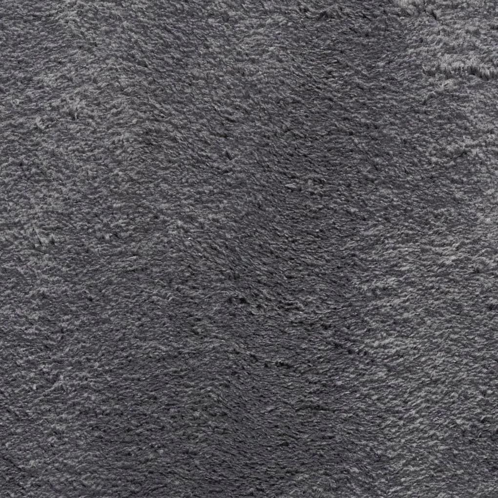 Χαλί HUARTE με Κοντό Πέλος Μαλακό/ Πλενόμενο Ανθρακί 100x200εκ. - Ανθρακί