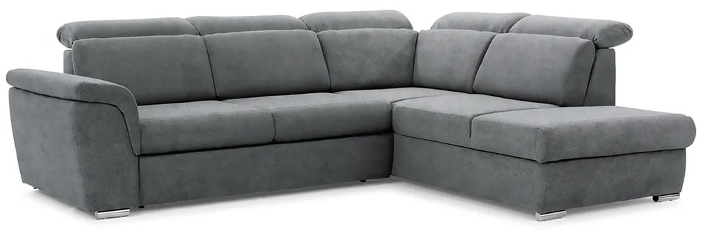 Γωνιακός καναπές Κρεβάτι MILANOS, με αποθηκευτικό χώρο, σταχτί σκούρο 267x103x212cm-Δεξιά γωνία-BOG9852