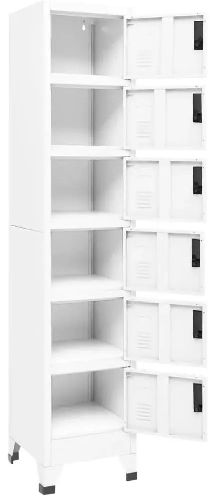 vidaXL Φοριαμός Λευκός 38 x 40 x 180 εκ. Ατσάλινος