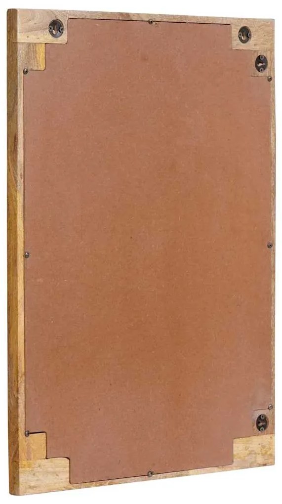 vidaXL Καθρέφτης Μπάνιου Καφέ 50 x 70 x 3 εκ. Στερεό ξύλο μάνγκο